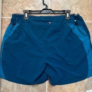 Mens Brooks Teal and Blue Athletic Running Shorts